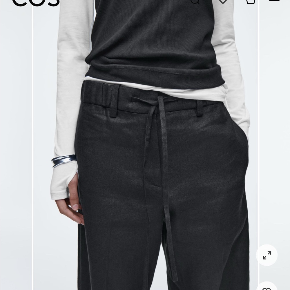 COS Linen Drawstring Pants - Picture 3 of 6